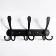 Black Stainless Steel Wall-Mounted Hook Rack - 5