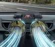12V Feni Mbili za Kupooza Gari Feni ya Dashibodi Inazunguka 360° - 2