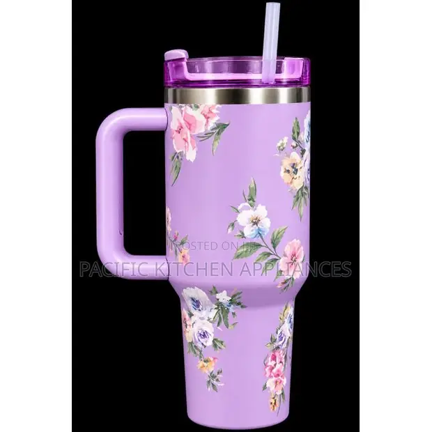 Floral Hot & Cold Stainless Steel Flask (40oz) - 1