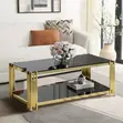 Modern Rectangular Coffee Table - Black Glossy - 2