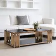 Modern Rectangular Coffee Table - Black Glossy - 3