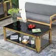 Modern Rectangular Coffee Table - Black Glossy - 4