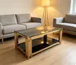 Modern Rectangular Coffee Table - Black Glossy - 5