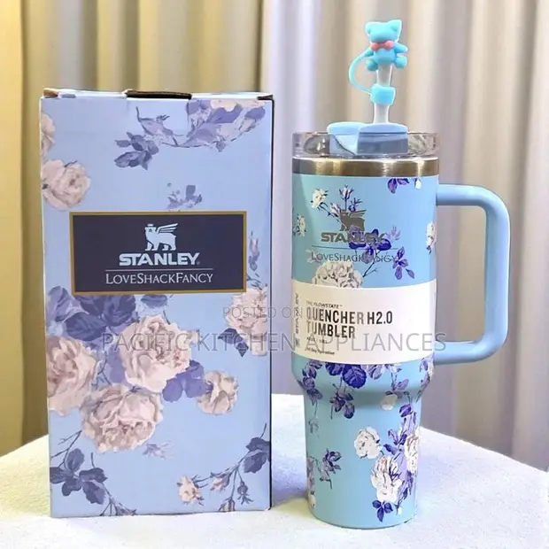 Stanley x LoveShackFancy Quencher H2.0 FlowState Tumbler (Blue) - 1