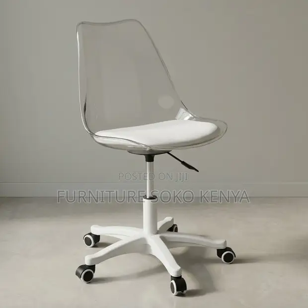 Kiti cha Chakula cha Ofisi chenye Ergonomic | Nyeupe ya Kisasa - 1