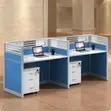 Kituo cha Kazi cha Ofisi cha Watumiaji 2 cha Bluu - 5
