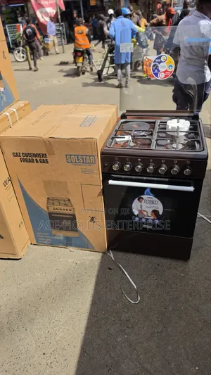 Solstar 60x60 Standing Cooker - 3 Gas + 1 Electric Burner, Electric Oven