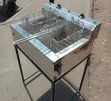 Commercial Double Basket Deep Fryer with Stand - Stainless Steel - 2