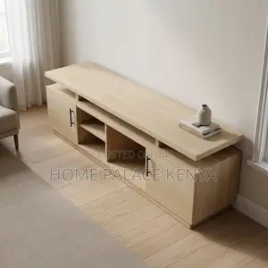 1.8m Wooden TV Stand with Shelves