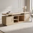 1.8m Wooden TV Stand with Shelves - 2