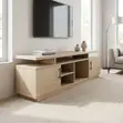 1.8m Wooden TV Stand with Shelves - 4