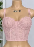 Pink Lace Corset Top - Size M - 1