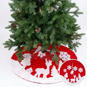 90cm Plush Red Christmas Tree Skirt