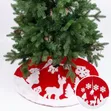 90cm Plush Red Christmas Tree Skirt - 1