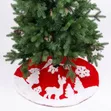 90cm Plush Red Christmas Tree Skirt - 2