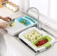 3-in-1 Multifunctional Over-the-Sink Kitchen Cutting Board - 5
