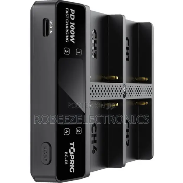 Accsoon TOPRIG 100W 4-Bay Fast Charger - 1