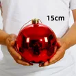 Large 15cm Christmas Baubles - Gold & Red - 3