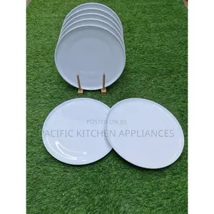 Set ya Sahani za Chakula cha Jioni - Keramik - Nyeupe - 10.5 Inchi - 6pcs