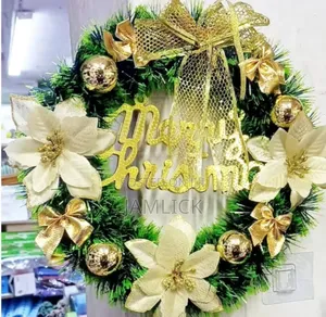 Krismasi Wreath ya Mlango - Mapambo ya Nyumbani ya Krismasi