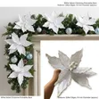 Poinsettia Nyeupe ya Maua Bandia ya Krismasi - 2