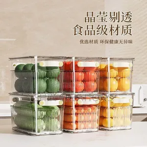 Stackable Acrylic Fridge Organizers with Wheels