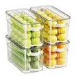 Stackable Acrylic Fridge Organizers with Wheels - 2