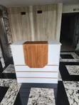 Modern Black Office Reception Desk - 1