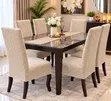 Egyptian Plush Jacquard Dining Chair Seat Covers (6 pcs) - 5
