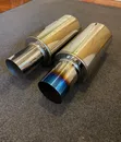 Heat Treated Classic Metalic Chrome Burnt Blue Finish Exhaust - 1