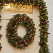 Garland ya Kijani Iliyopambwa na Mwanga (2.7m) - 1