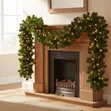 Garland ya Kijani Iliyopambwa na Mwanga (2.7m) - 3