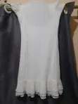 Shein White Sleeveless Dress yenye Ruffle Hem - 1