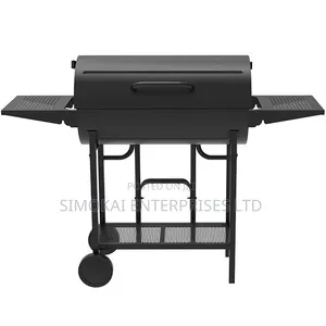 Double-Sided Charcoal Barrel BBQ Grill