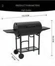 Double-Sided Charcoal Barrel BBQ Grill - 4