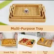 3pc Rattan Triangular Decor/Serving Trays - 2