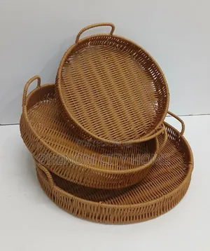 Handmade Rattan Decor and Serving Trays