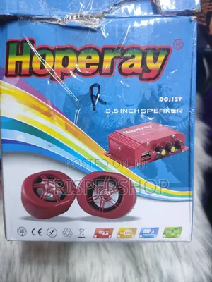 Hoperay 3.5-Inch Motorcycle Speaker System with Bluetooth, FM, and App Control