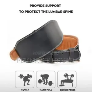 Mkanda wa Ngozi wa Premium kwa Weightlifting - 4 Inch
