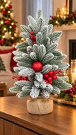 Decorated Snow-Dusted Christmas Trees - 2