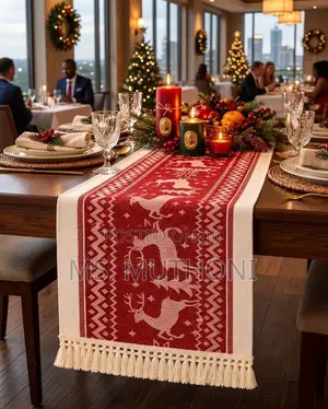 240cm Christmas Table Runner - Reindeer & Elk
