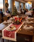 240cm Christmas Table Runner - Reindeer & Elk - 2