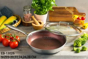 Edenburg 24cm Chuma cha Kutolea Chuma Frying Pan yenye Lid