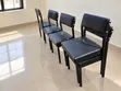 Black Leather Office Chairs - Set of 4 - 4