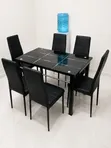 Boss Office Products Dining Set - Meza ya Kioo Nyeupe - 1