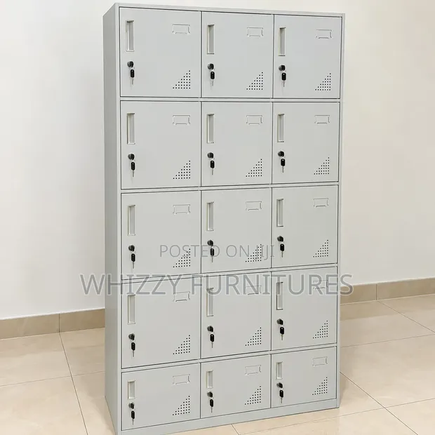 Staff Lockers Kenya – 15-Door Steel Storage Cabinets - 1