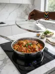 Honeycomb Coating Stainless Non-Stick Pan with Lid (26cm/28cm) - 1