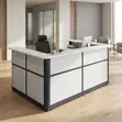 Dawati la Ofisi la Mapokezi - 1.6M Nyeupe - 4