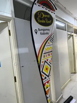 Bango la Tear Drop Lililochapishwa - 2.5m Rangi Kamili