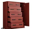 Drawer Combo Cabinet - Brown Wood-Grain - 2